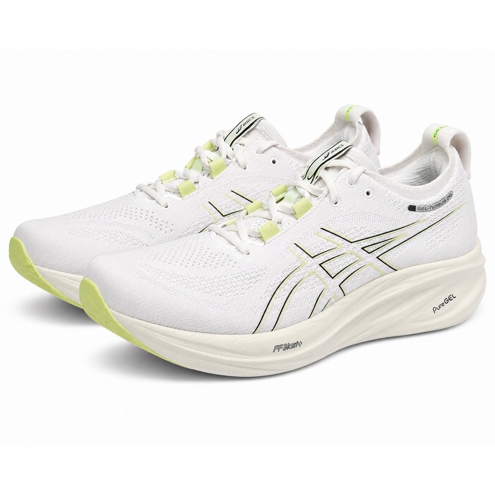 Asics GEL-Nimbus 26 White Birch 1011B796 Men's Size 14 Extra Wide Running Shoes